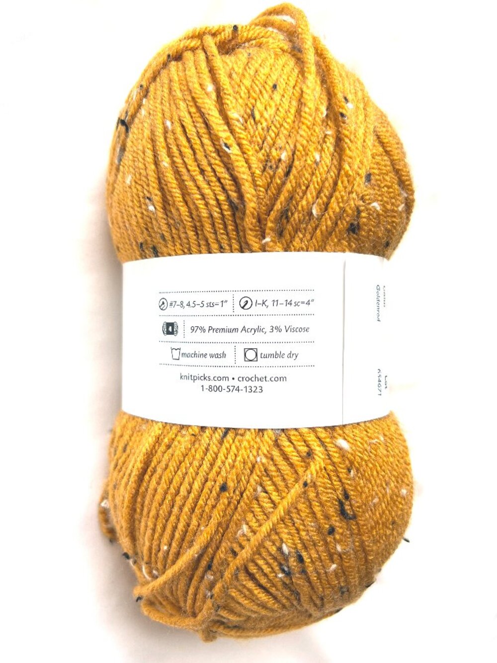 LOT of 5, Brava Tweed Yarn by Knit Picks, Color Goldenrod - Picture 4 of 9